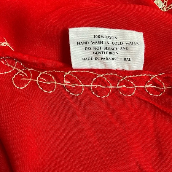 Caftan/Kimono/Beach Cover Red & Silver - Picture 7 of 7